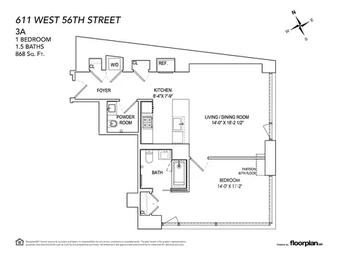 611 W 56th St #3-A, New York, NY 10019