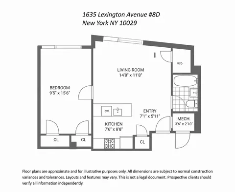 1635 Lexington Ave #8D, New York, NY 10029