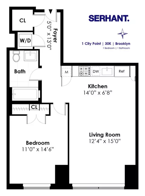 1 City Pt #30K, Brooklyn, NY 11201