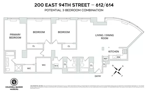 200 E 94th St #612/614, New York, NY 10128