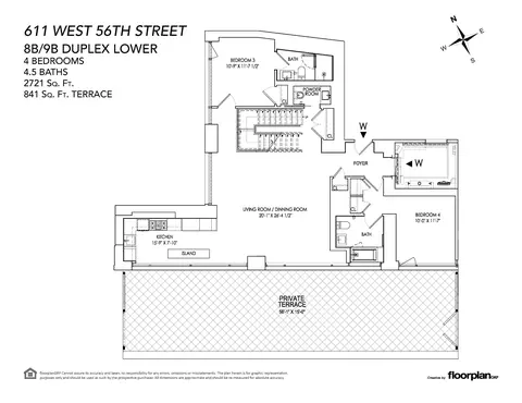 611 W 56th St #8B/9B, New York, NY 10019