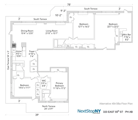333 E 55th St #PHAB, New York, NY 10022