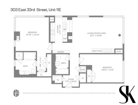303 E 33rd St #11E, New York, NY 10016