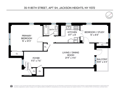 35-11 85th St #5H, Jackson Heights, NY 11372