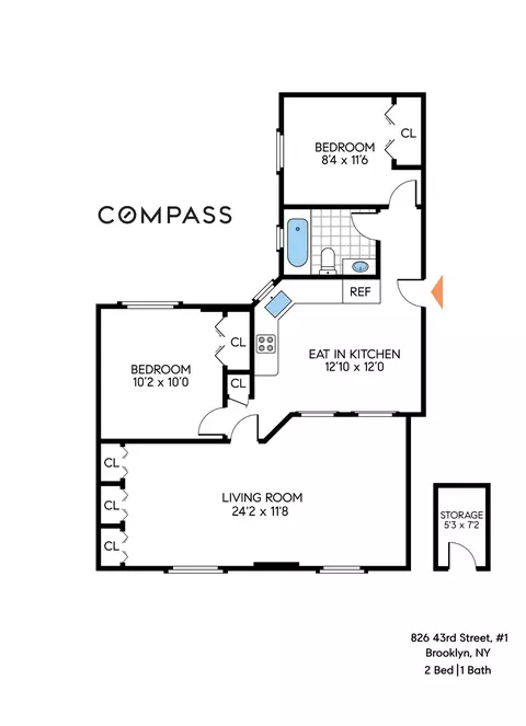 826 43rd St #1, Brooklyn, NY 11232