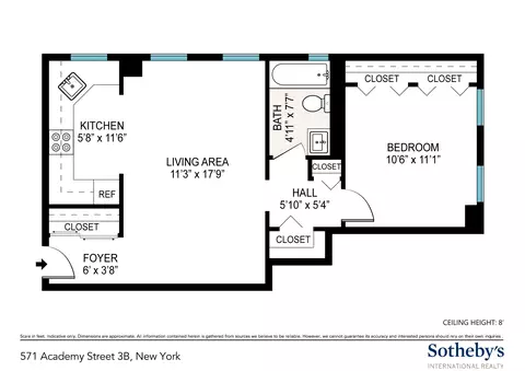 571-579 Academy St #3B, New York, NY 10034