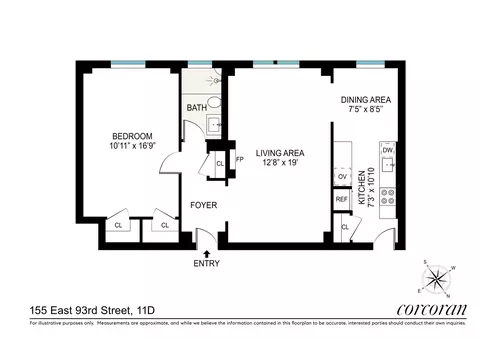 155 E 93rd St #11D, New York, NY 10128