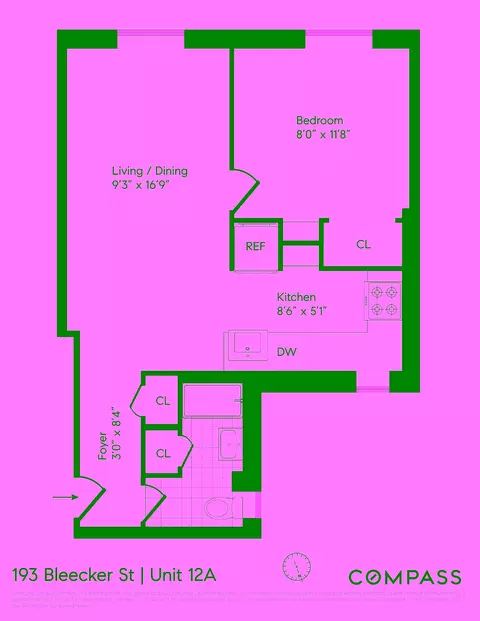 193 Bleecker St #12A, New York, NY 10012