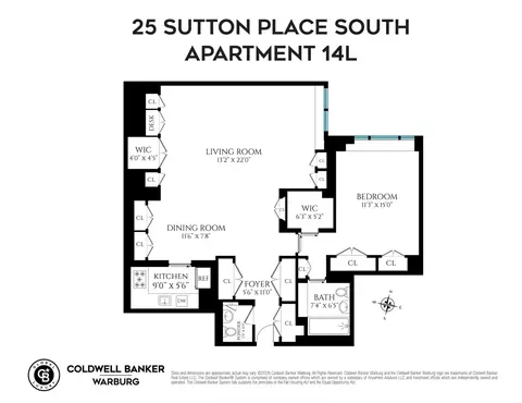 25 Sutton Pl S #14L, New York, NY 10022