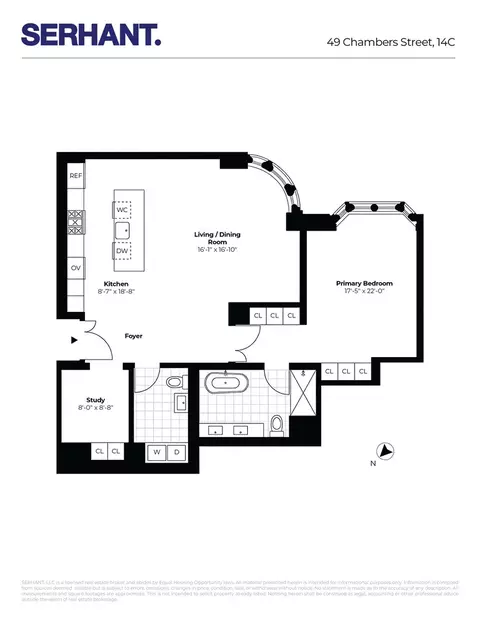49 Chambers St #14C, New York, NY 10007