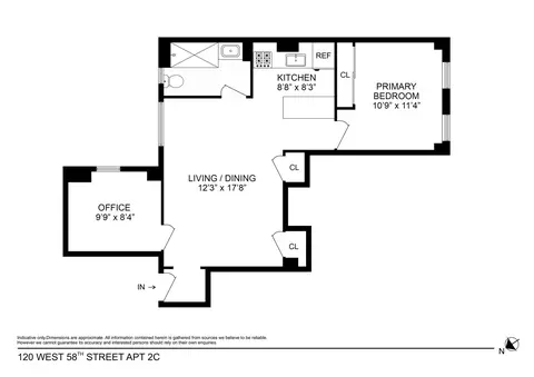 120 W 58th St #2C, New York, NY 10019