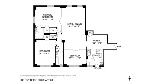 340 Riverside Dr #6D, New York, NY 10025