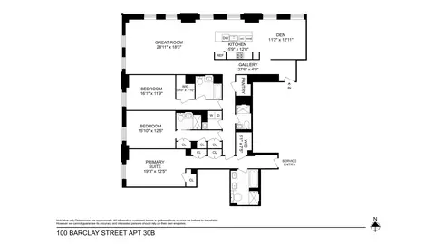 100 Barclay St #30B, New York, NY 10007