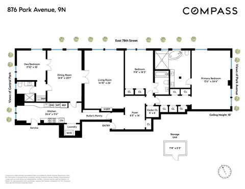 876 Park Ave #9N, New York, NY 10075