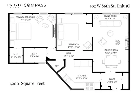 302 W 86th St #1C, New York, NY 10024