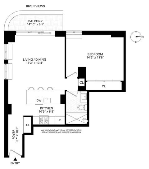 140 Charles St #10E, New York, NY 10014