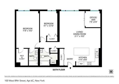 100 W 89th St #6C, New York, NY 10024