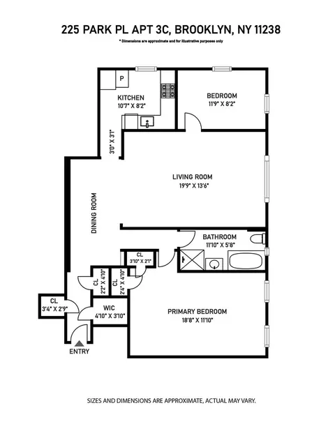225 Park Pl #3C, Brooklyn, NY 11238