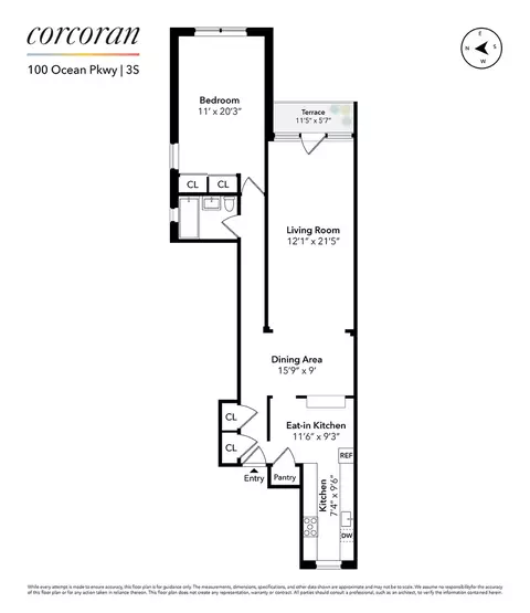 100 Ocean Pkwy #3S, Brooklyn, NY 11218