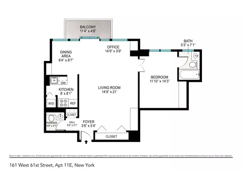161 W 61st St #11E, New York, NY 10023
