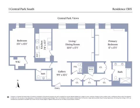 1 Central Park S #1303, New York, NY 10019