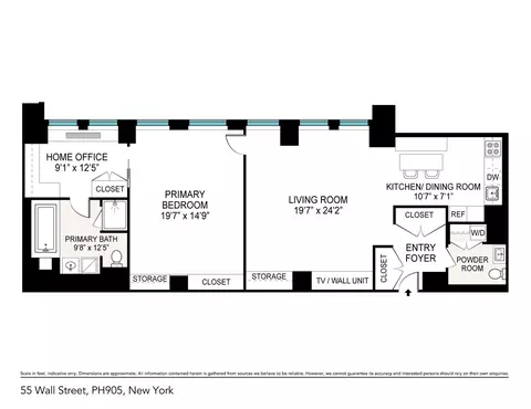 55 Wall St #PH905, New York, NY 10005
