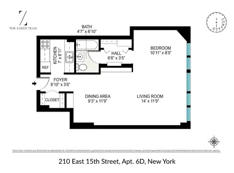 210 E 15th St #6D, New York, NY 10003