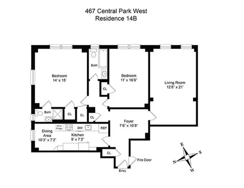 467 Central Park W #14-B, New York, NY 10025