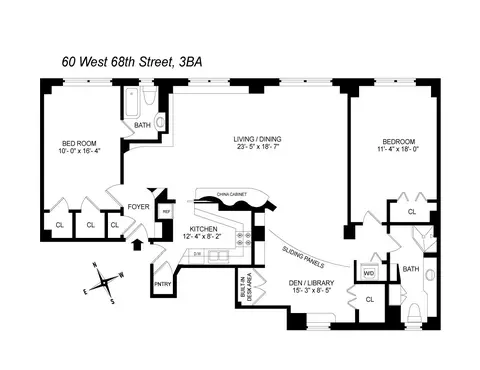 60 W 68th St #3BA, New York, NY 10023