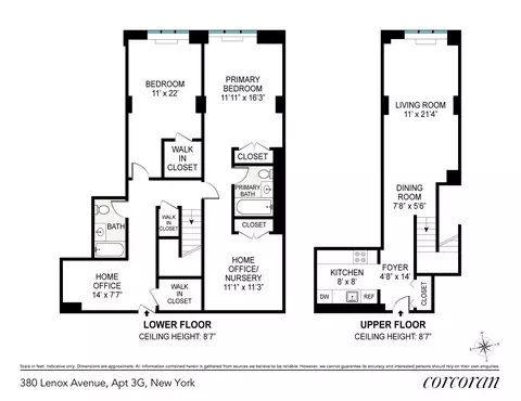 380 Lenox Ave #3G, New York, NY 10027