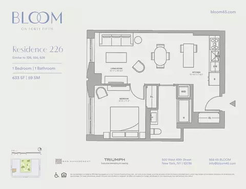 500 W 45th St #626, New York, NY 10036