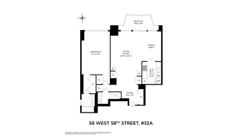 58 W 58th St #32A, New York, NY 10019