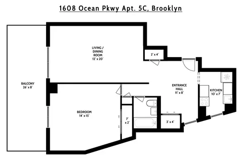 1608 Ocean Pkwy #2C, New York City, NY 11223