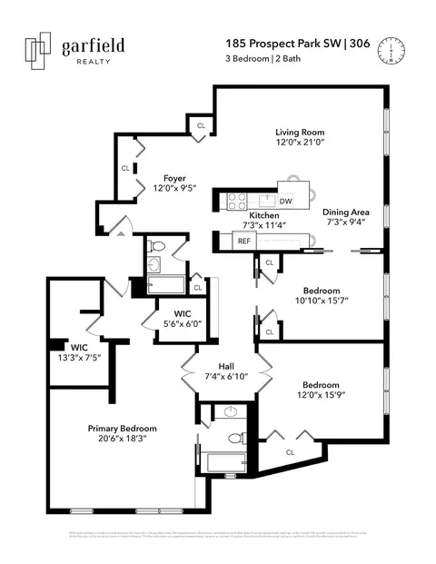 185 Prospect Park SW #306-307, Brooklyn, NY 11218