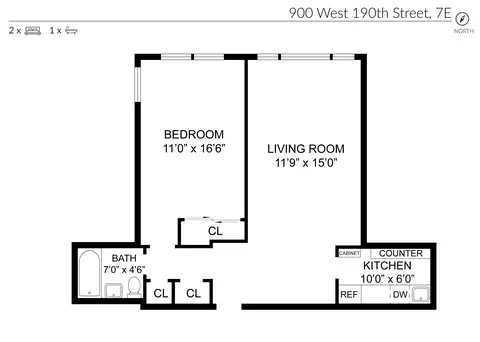 900 W 190th St #10-E, New York, NY 10040
