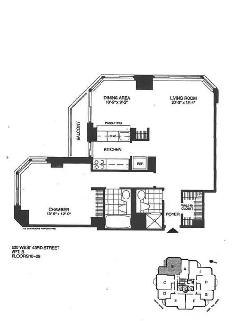 500 W 43rd St #26-B, New York, NY 10036