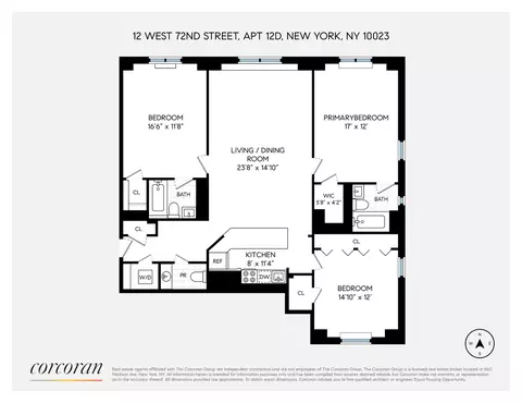 12 W 72nd St #12D, New York, NY 10023