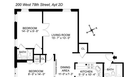 200 W 78th St #2D, New York, NY 10024