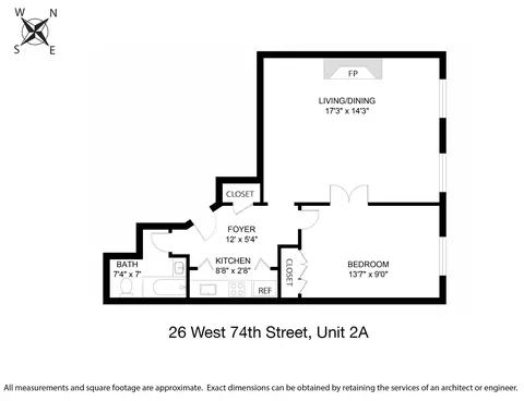 26 W 74th St #2-A, New York, NY 10023