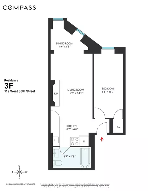 119 W 80th St #3F, New York, NY 10024