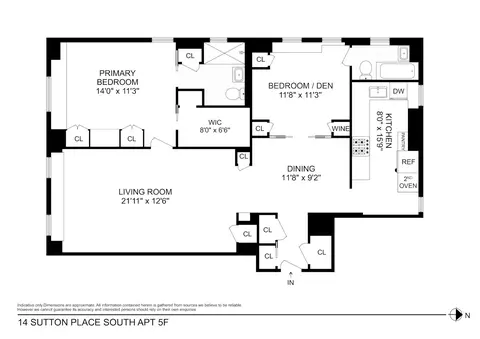 14 Sutton Pl S #5F, New York, NY 10022