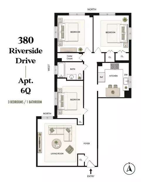 380 Riverside Dr #6Q, New York, NY 10025