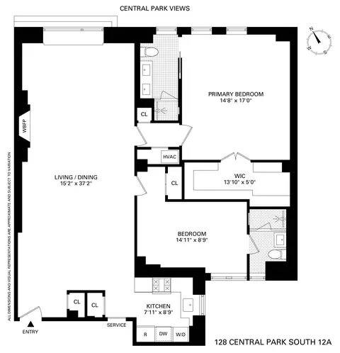 128 Central Park S #12A, New York, NY 10019