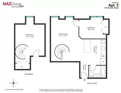 170 Norfolk St #2, New York, NY 10009