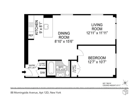 88 Morningside Dr #12D, New York, NY 10027
