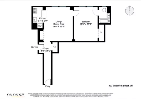 107 W 86th St #3G, New York, NY 10024