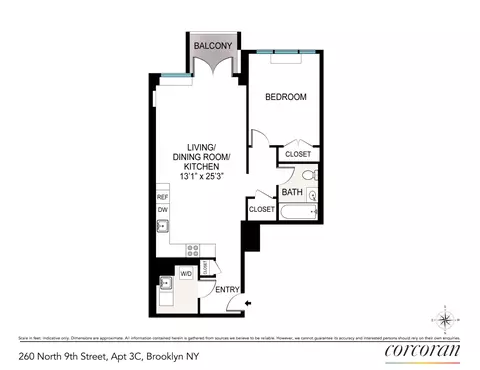 260 N 9th St #3C, Brooklyn, NY 11211