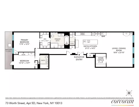 73 Worth St #5D, New York, NY 10013