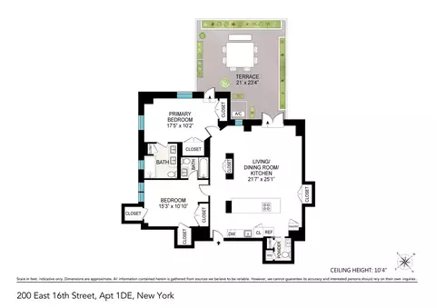 200 E 16th St #GARDEN_1DE, New York, NY 10003