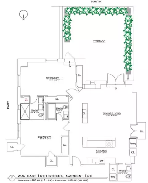 200 E 16th St #GARDEN_1DE, New York, NY 10003